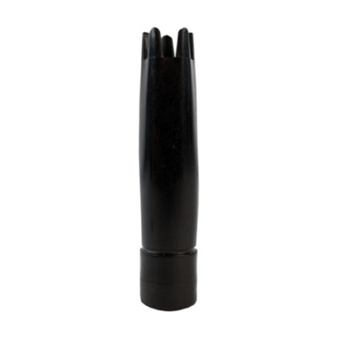 Threaded Straight Tip With Teeth, Black