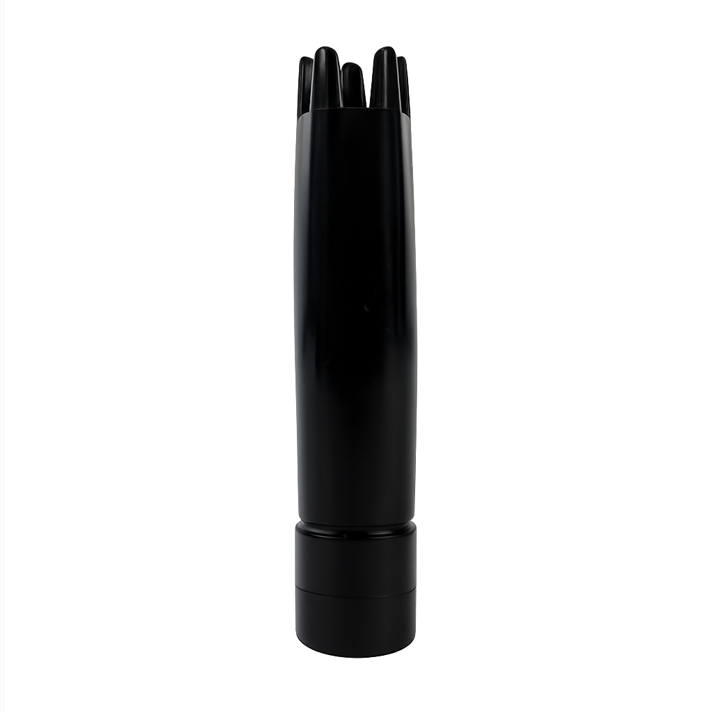 Threaded Straight Tip With Teeth, Black
