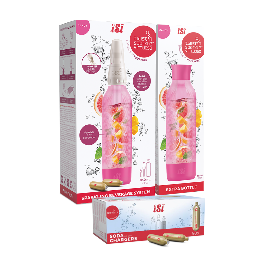 Twist'n Sparkle Virtuoso Starter Set + Choose An Extra Bottle + Soda Chargers