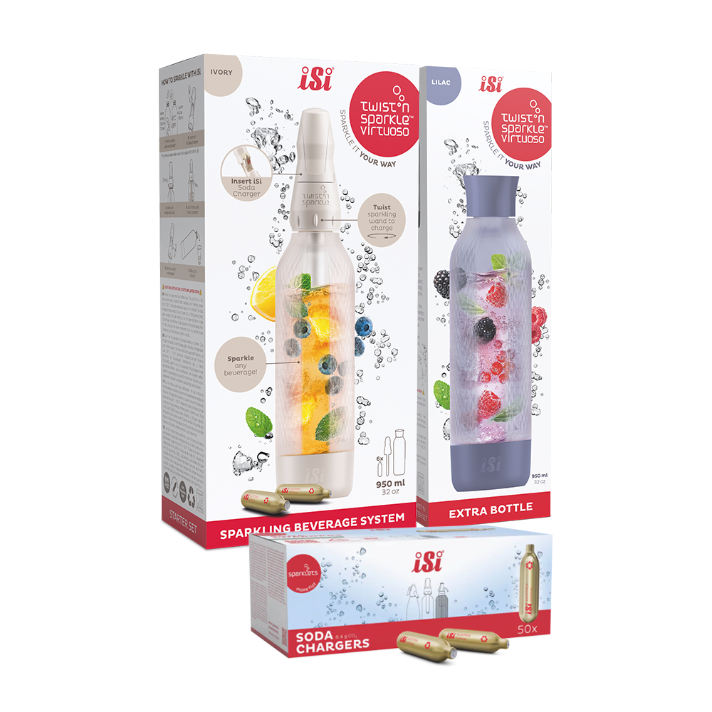 Twist'n Sparkle Virtuoso Starter Set + Choose An Extra Bottle + Soda Chargers