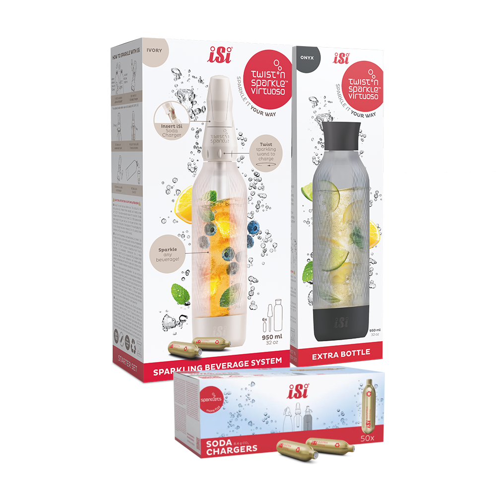Twist'n Sparkle Virtuoso Starter Set + Choose An Extra Bottle + Soda Chargers