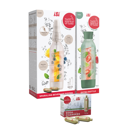 Twist'n Sparkle Virtuoso Starter Set + Choose An Extra Bottle + Soda Chargers