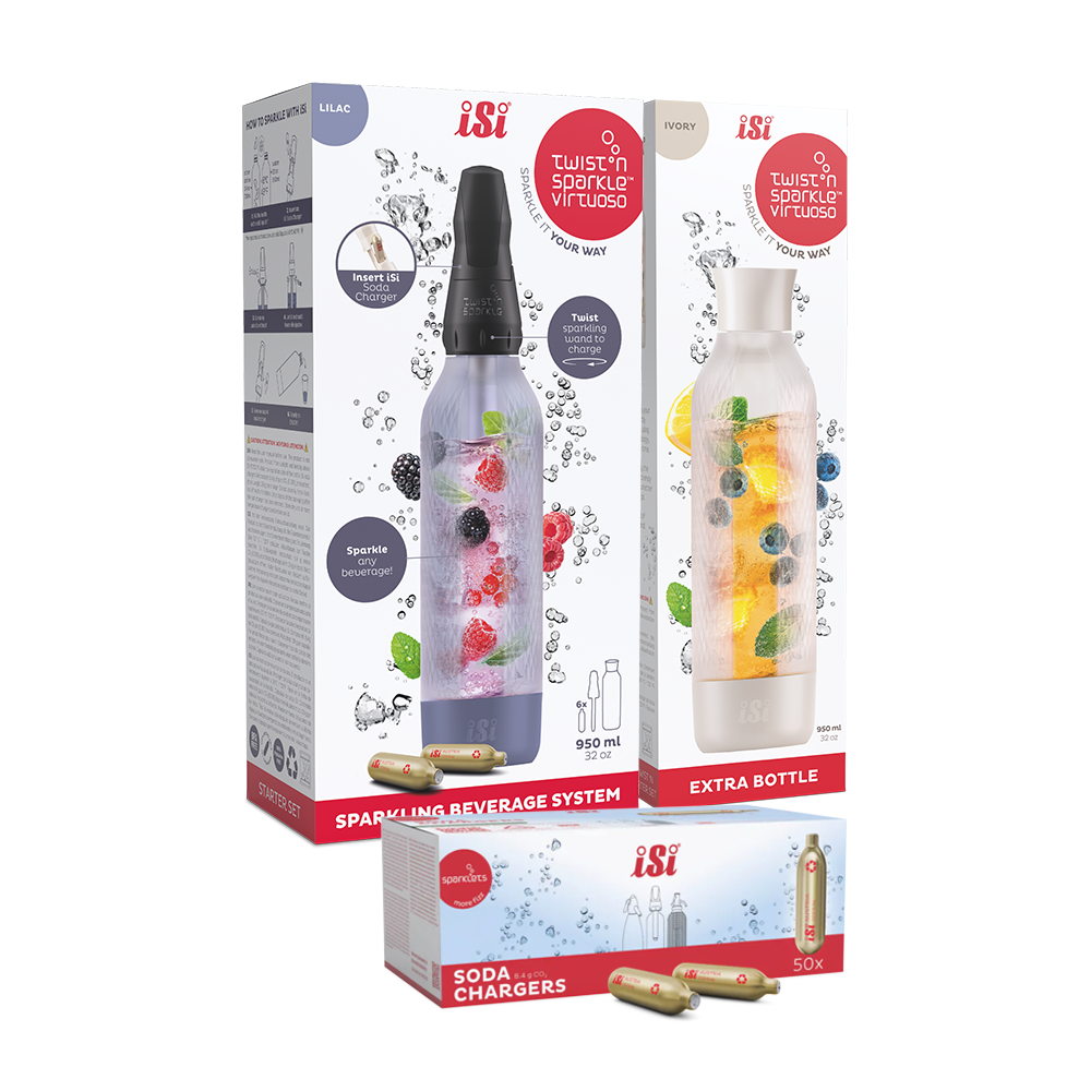 Twist'n Sparkle Virtuoso Starter Set + Choose An Extra Bottle + Soda Chargers