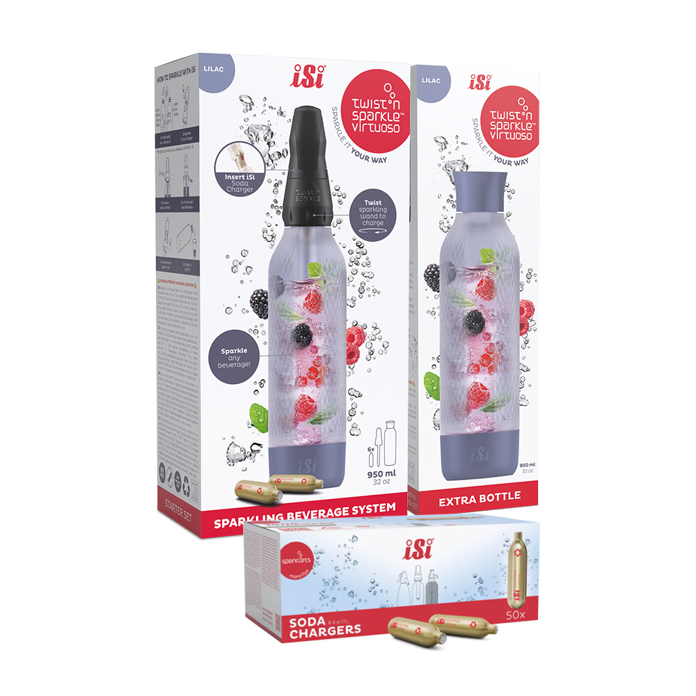 Twist'n Sparkle Virtuoso Starter Set + Choose An Extra Bottle + Soda Chargers