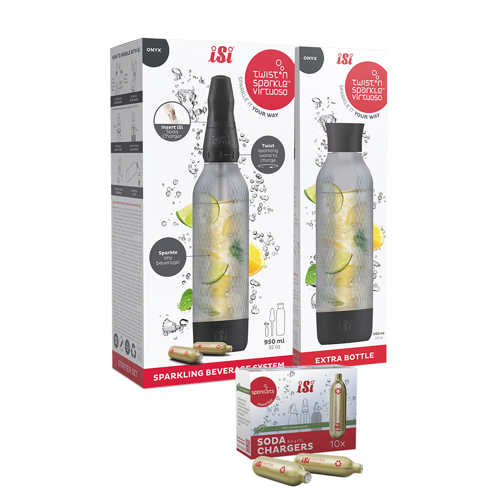 Twist'n Sparkle Virtuoso Starter Set + Choose An Extra Bottle + Soda Chargers