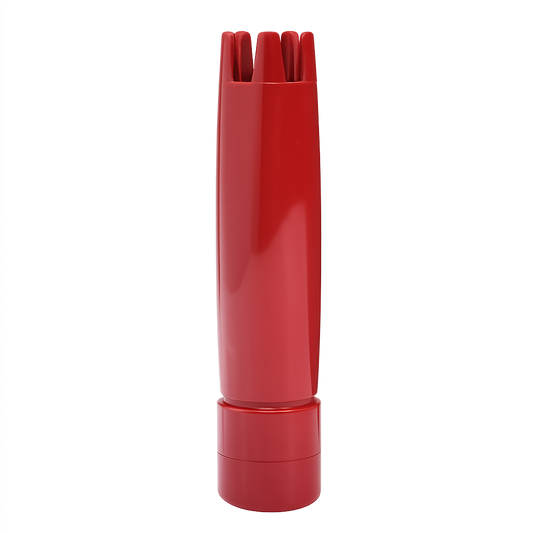 Red Decorator Tip, Straight With Teeth
