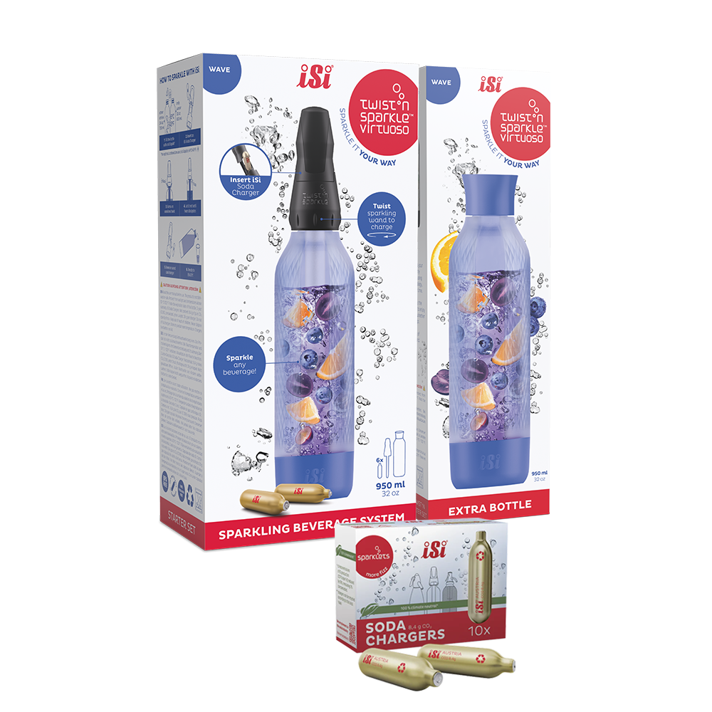 Twist'n Sparkle Virtuoso Starter Set + Choose An Extra Bottle + Soda Chargers