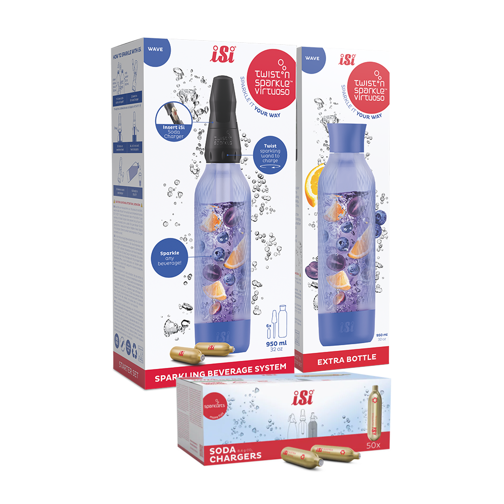 Twist'n Sparkle Virtuoso Starter Set + Choose An Extra Bottle + Soda Chargers